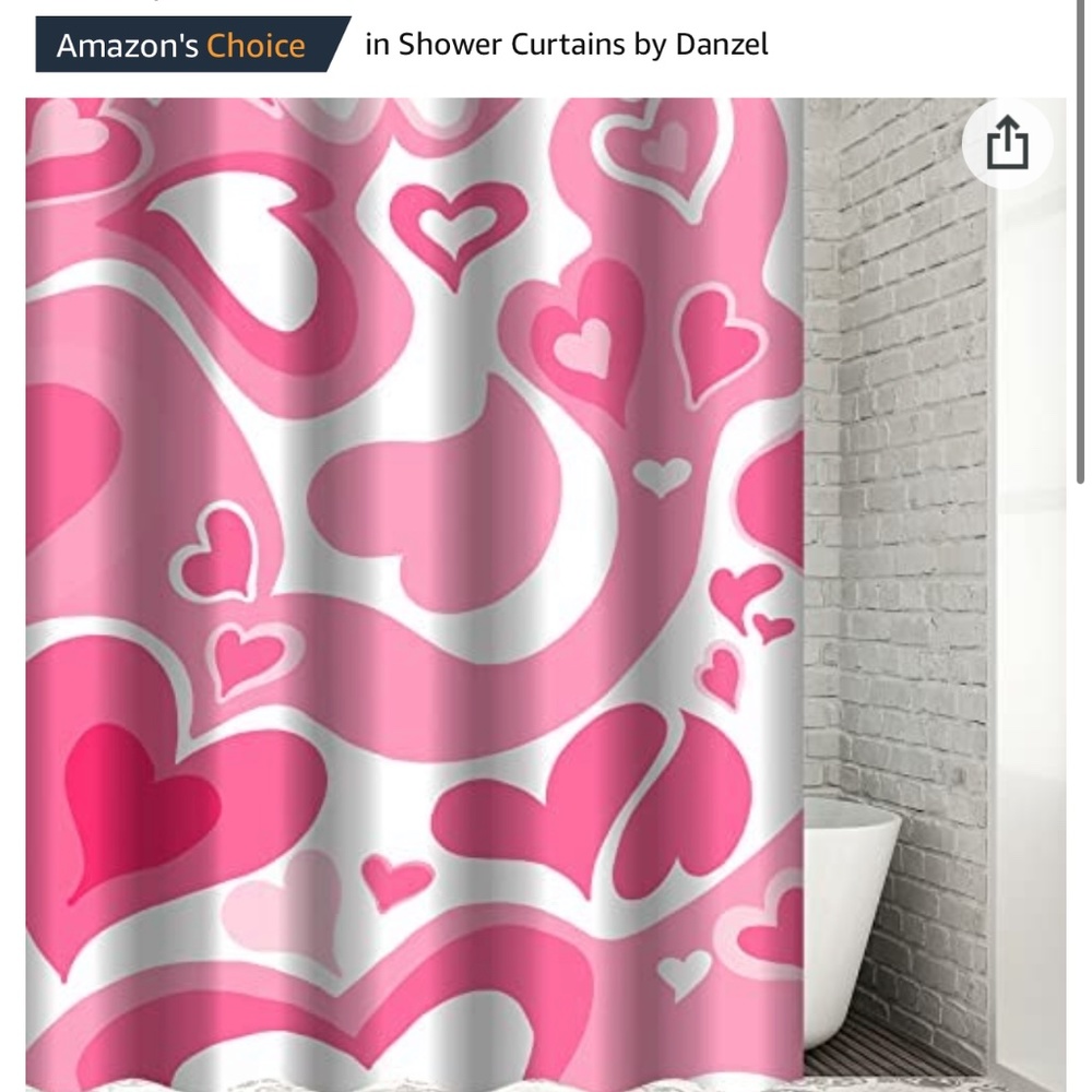 Pink Shower curtain